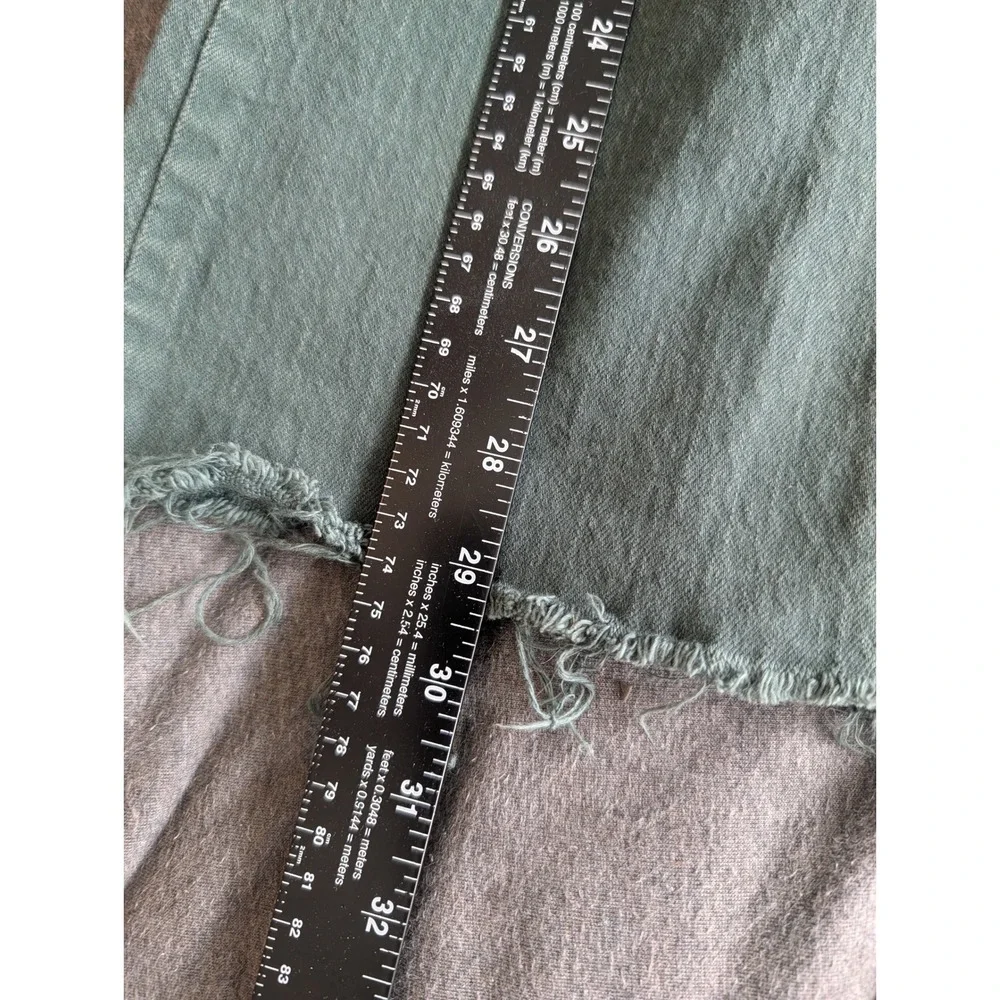 Levis 511 Slim Fit Jeans Mens 40x29 Sage Green Raw Hem WaterLess Denim